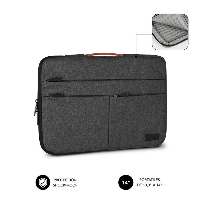 Subblim Air Padding 360 Sleeve Gris Oscuro 13,3-14 pulgadas